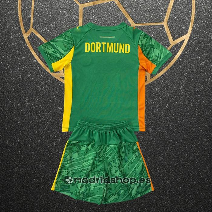 Camiseta Borussia Dortmund Portero Primera Nino 25-26 Verde
